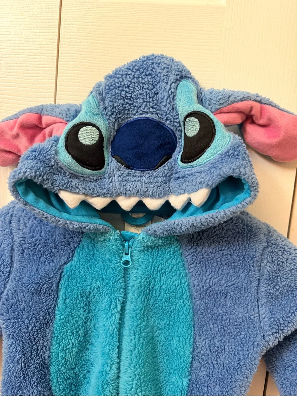 Disney Kids Plush Zip-Up Jacket in Teal Blue